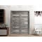 Sartodoors Sliding French Dbl Pocket Doors 64 x 80in, Nebraska Grey W/ Frosted Glass, Kit Trims Rail Hardware QUADRO4445DP-NEB-64 - alternate 4